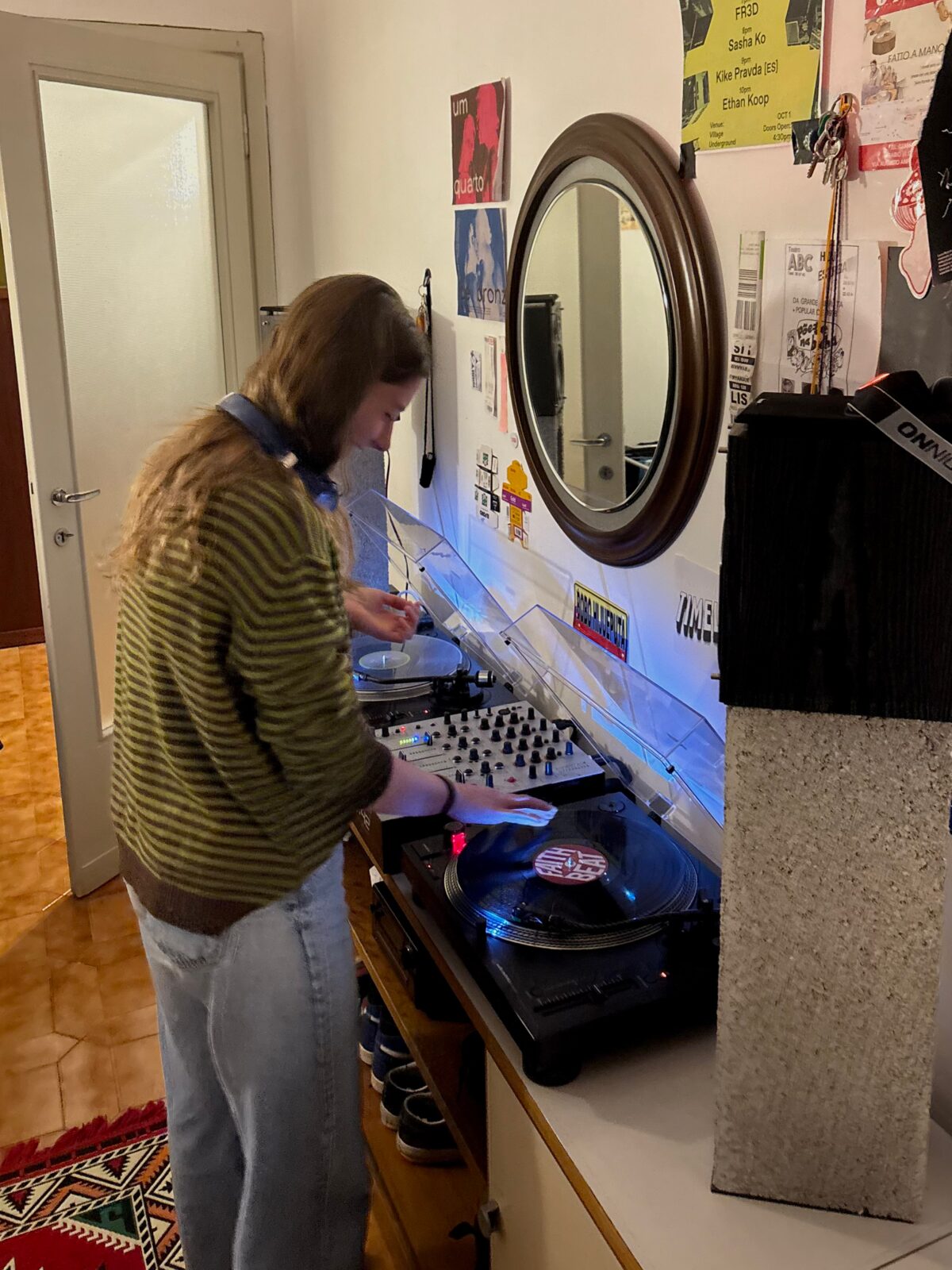Francesca mixing music