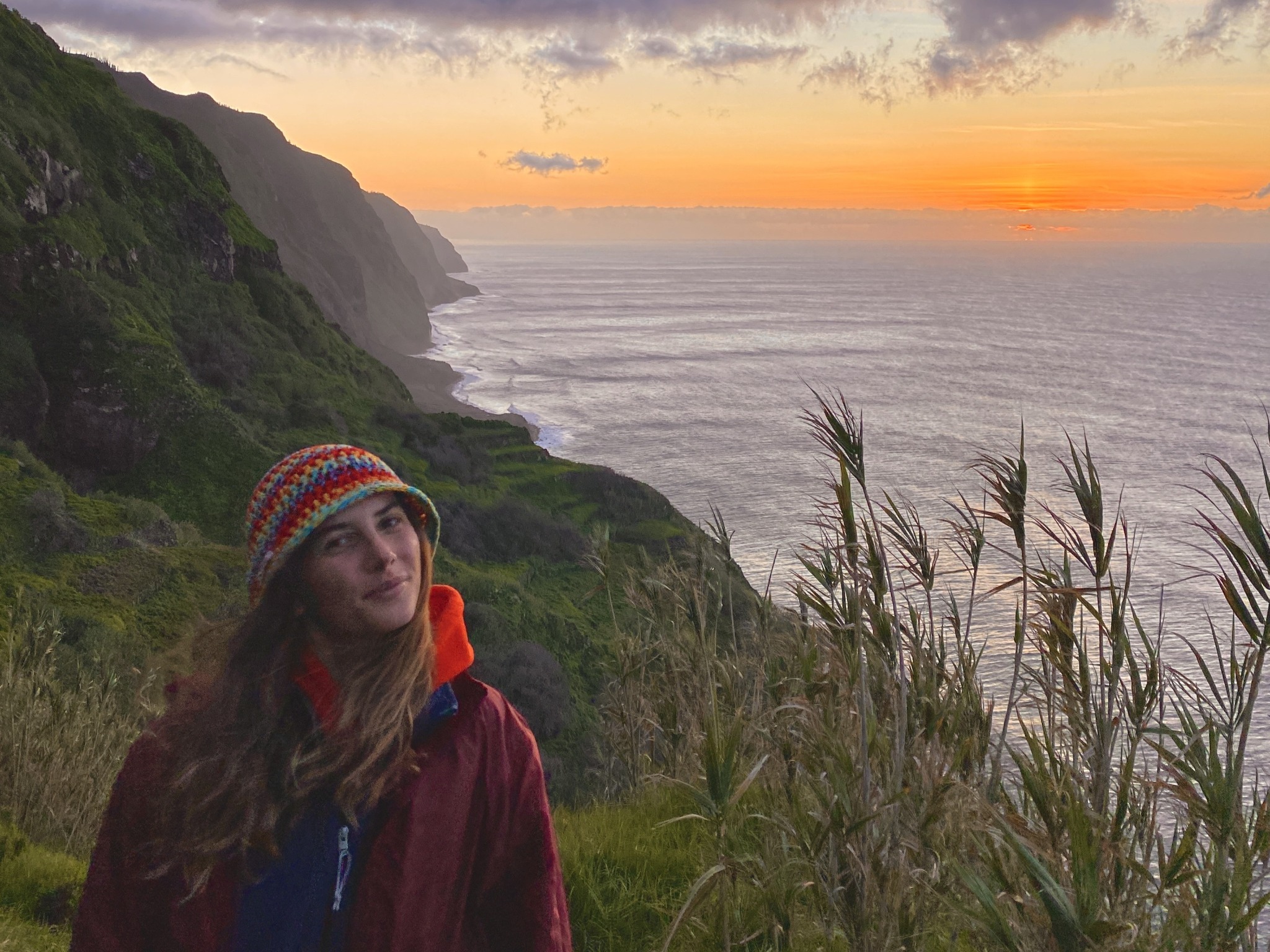 Francesca travelling by the Atlantic coast